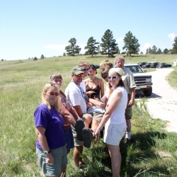 practicing passing a patient in a litter line