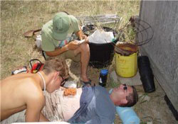 Wilderness First Responder Students at work